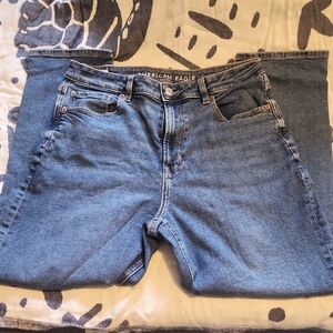 American Eagle Outfitters Women's Classic Blue Straight Leg Jeans